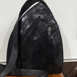 Jane Hopkinson Snakeskin Leather Crossbody Bag